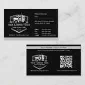 プロフェッショナル運送運送運送会社QRコード 名刺 (正面/裏面)