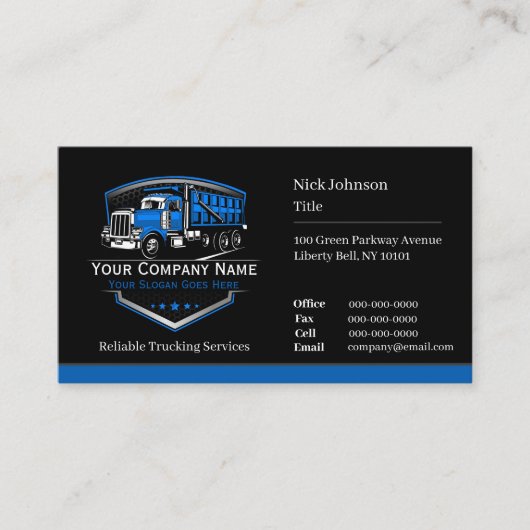 プロフェッショナル運送運送運送会社QRコード 名刺 (正面)