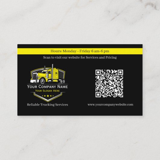 プロフェッショナル運送運送運送会社QRコード 名刺 (裏面)