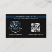 プロフェッショナル運送運送運送会社QRコード 名刺 (裏面)