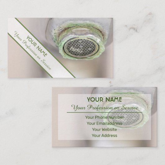 プロフェッショナル配管工ブリキ職人と金属製屋上！ 名刺 (正面/裏面)