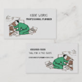 プロフェッショナル配管工作プリント 名刺 (正面/裏面)