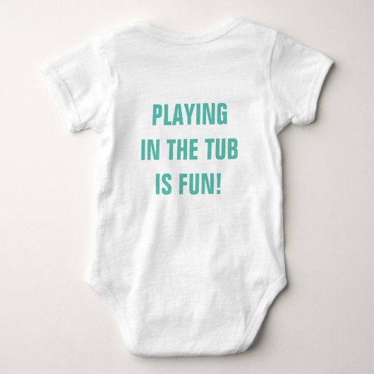 プロフェッショナル配管機象徴的に設計 ベビーボディスーツ (裏面)