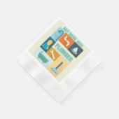 プロフェッショナル配管機象徴的に設計 縁ありカクテルナプキン (角)