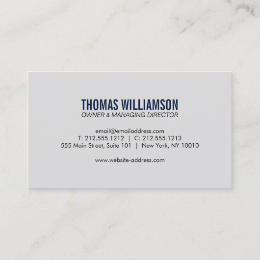 プロフェッショナル配管用ロゴフェイクメタル 名刺 (裏面)