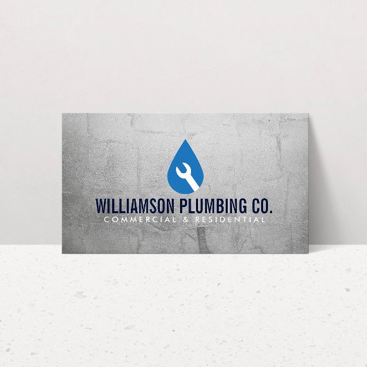 プロフェッショナル配管用ロゴフェイクメタル 名刺