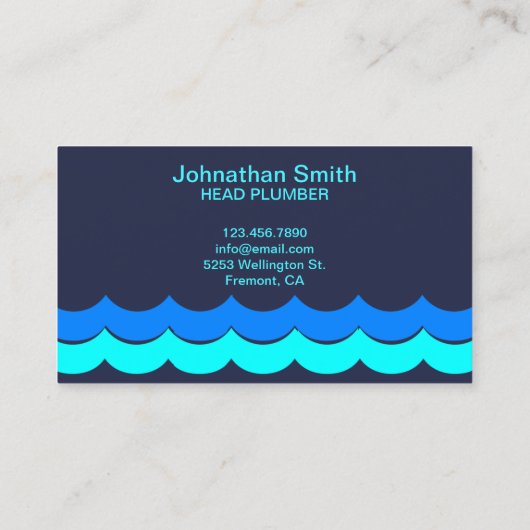 プロフェッショナル配管設備青配管工 名刺 (裏面)