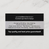 プロフェッショナル配管設備 名刺 (裏面)