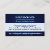 プロフェッショナル配管設備 名刺 (裏面)