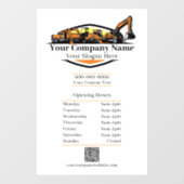 プロフェッショナル重機建築会社 ウィンドウサイン (シート)