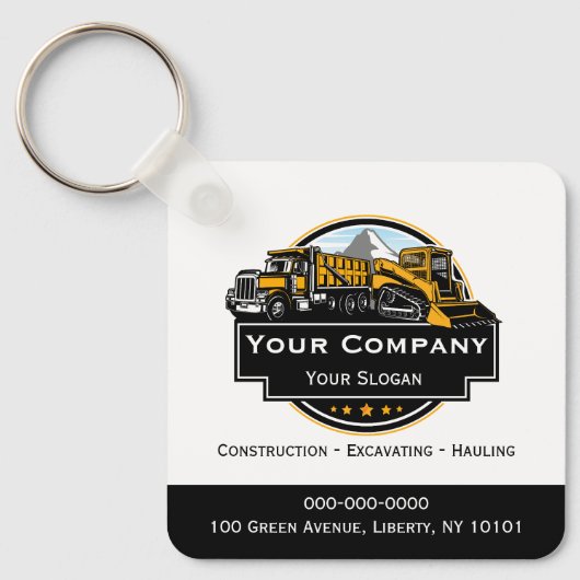 プロフェッショナル重機建築会社 キーホルダー (正面)