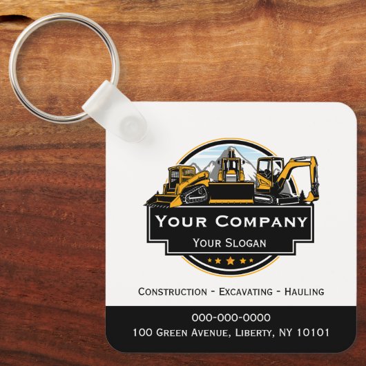 プロフェッショナル重機建築会社 キーホルダー (正面)