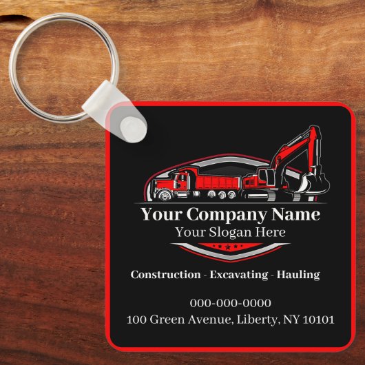 プロフェッショナル重機建築会社 キーホルダー (正面)