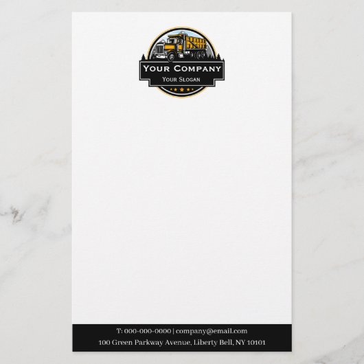 プロフェッショナル重機建築会社 便箋 (正面)