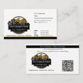 プロフェッショナル重機建築会社 名刺 (正面/裏面)