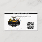 プロフェッショナル重機建築会社 名刺 (裏面)