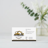 プロフェッショナル重機建築会社 名刺 (スタンド正面)