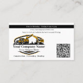 プロフェッショナル重機建築会社 名刺 (裏面)