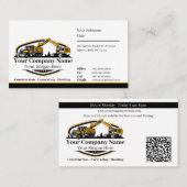 プロフェッショナル重機建築会社 名刺 (正面/裏面)