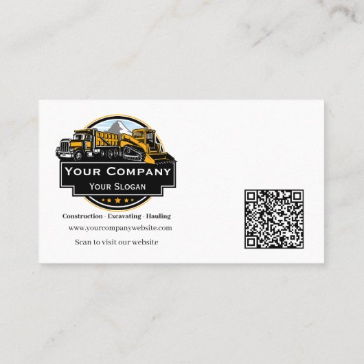 プロフェッショナル重機建築会社 名刺 (裏面)