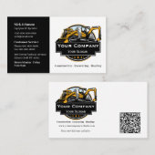 プロフェッショナル重機建築会社 名刺 (正面/裏面)