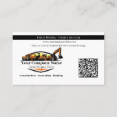 プロフェッショナル重機建築会社 名刺 (裏面)