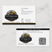 プロフェッショナル重機建築会社 名刺 (正面/裏面)