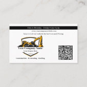 プロフェッショナル重機建築会社 名刺 (裏面)