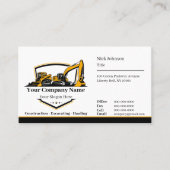 プロフェッショナル重機建築会社 名刺 (正面)