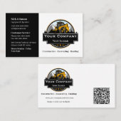 プロフェッショナル重機建築会社 名刺 (正面/裏面)