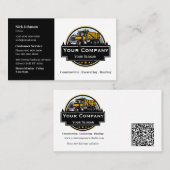 プロフェッショナル重機建築会社 名刺 (正面/裏面)