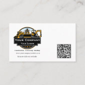 プロフェッショナル重機建築会社 名刺 (裏面)