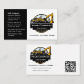 プロフェッショナル重機建築会社 名刺 (正面/裏面)