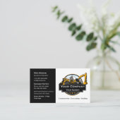 プロフェッショナル重機建築会社 名刺 (スタンド正面)