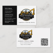 プロフェッショナル重機建築会社 名刺 (正面/裏面)