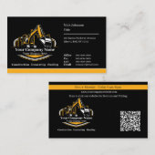 プロフェッショナル重機建築会社 名刺 (正面/裏面)