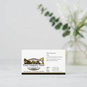 プロフェッショナル重機建築会社 名刺 (スタンド正面)