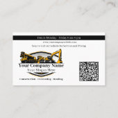 プロフェッショナル重機建築会社 名刺 (裏面)