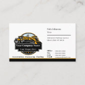 プロフェッショナル重機建築会社 名刺 (正面)