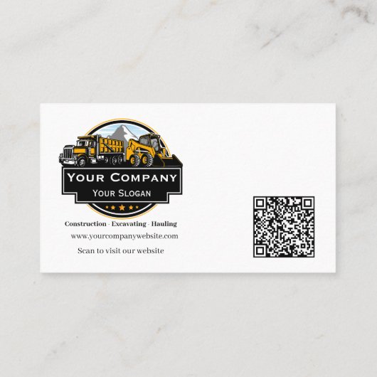 プロフェッショナル重機建築会社 名刺 (裏面)