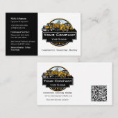 プロフェッショナル重機建築会社 名刺 (正面/裏面)