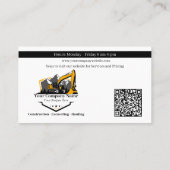プロフェッショナル重機建設会社 名刺 (裏面)