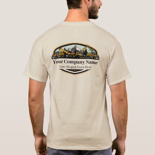 プロフェッショナル重機建設会社 Tシャツ (裏面)