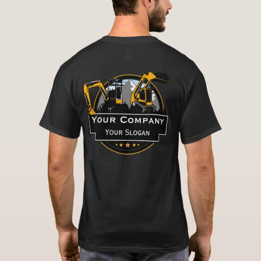 プロフェッショナル重機建設会社 Tシャツ (裏面)