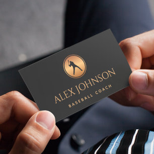 プロフェッショナル野球コーチプレーヤー金ゴールドブラックロゴ 名刺