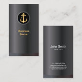 プロフェッショナル金ゴールドいかり名刺 名刺 (正面/裏面)