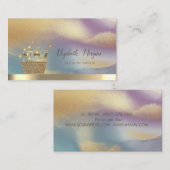 プロフェッショナル金ゴールドグリッター洗浄カラフル 名刺 (正面/裏面)