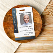 プロフェッショナル金ゴールドグレー公証人署名エージェントID バッジ