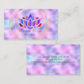 プロフェッショナル金ゴールドサークルLotusホログラフィック 名刺 (正面/裏面)