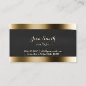 プロフェッショナル金ゴールドシザー美容師 名刺 (裏面)